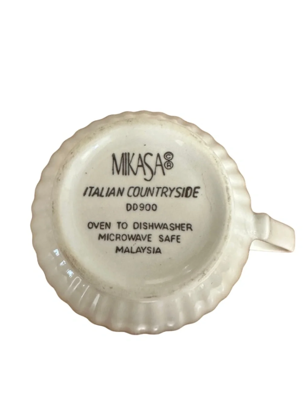 Mikasa Italian Countryside DD900 Coffee Mugs Set of 2 White Stoneware